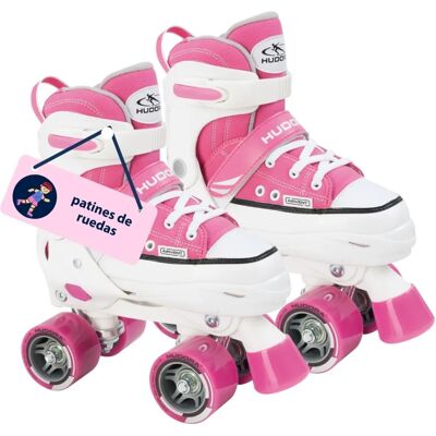 Hudora Unisex Justerbara Rosa Rullskridskor för Barn och Tonåringar Hudora Unisex Justerbara Rosa Rullskridskor för Barn och Tonåringar