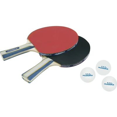HUDORA 76245 - Ensemble de Ping-pong - 2 Raquettes, 3 Balles, Étui - Publicité HUDORA 76245 - Ensemble de Ping-pong - 2 Raquettes, 3 Balles, Étui - Publicité
