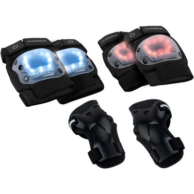 Hudora LED Beskyttelse M - Sikkerhedsudstyr til Rulleskøjter og Scootere Hudora LED Beskyttelse M - Sikkerhedsudstyr til Rulleskøjter og Scootere