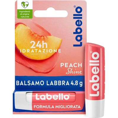Labello Peach Shine Balsamo Labbra - Oli Naturali, 5g Labello Peach Shine Balsamo Labbra - Oli Naturali, 5g