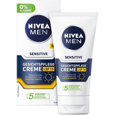 Nivea Sensitive Gesichtscreme SPF15 - Sensible Hautpflege für Männer Nivea Sensitive Gesichtscreme SPF15 - Sensible Hautpflege für Männer