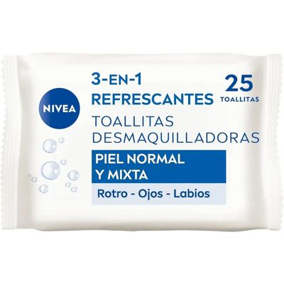 Nivea Démaquillant 3-en-1 Rafraîchissant Unisex - 25 unités Nivea Démaquillant 3-en-1 Rafraîchissant Unisex - 25 unités