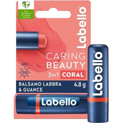 Labello Caring Beauty Lip & Cheek Coral SPF30 - Balsamo labbra e guance Labello Caring Beauty Lip & Cheek Coral SPF30 - Balsamo labbra e guance