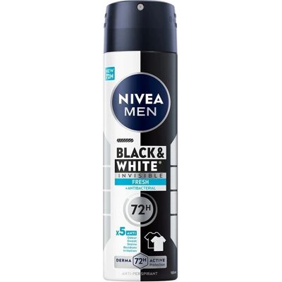 Nivea - Antiperspirantti Deo Spray Black & White Fresh 150 ml Men Nivea - Antiperspirantti Deo Spray Black & White Fresh 150 ml Men