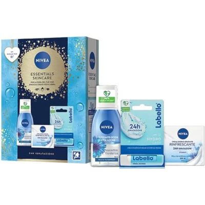 Kit di cura della pelle Nivea - Struccante occhi e crema giorno Kit di cura della pelle Nivea - Struccante occhi e crema giorno