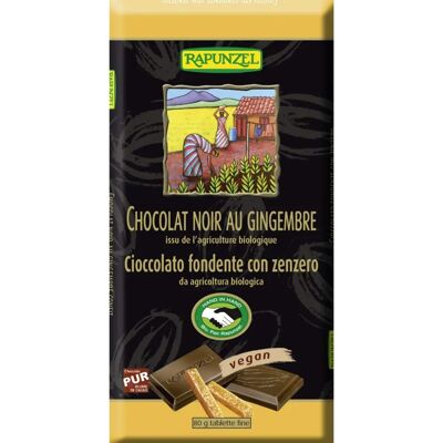 Rapunzel Barre de Chocolat au Gingembre - Chocolat - Publicité Rapunzel Barre de Chocolat au Gingembre - Chocolat - Publicité