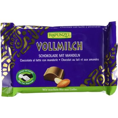 RAPUNZEL Milchschokolade mit Mandeln 100g - Snack RAPUNZEL Milchschokolade mit Mandeln 100g - Snack