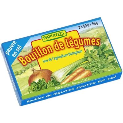RAPUNZEL Cube de Bouillon Végétal Bio Bleu - Réduit en Sel - Publicité RAPUNZEL Cube de Bouillon Végétal Bio Bleu - Réduit en Sel - Publicité
