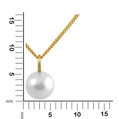OROLINO Gold 585 Perlenkette 9mm - Halskette OROLINO Gold 585 Perlenkette 9mm - Halskette