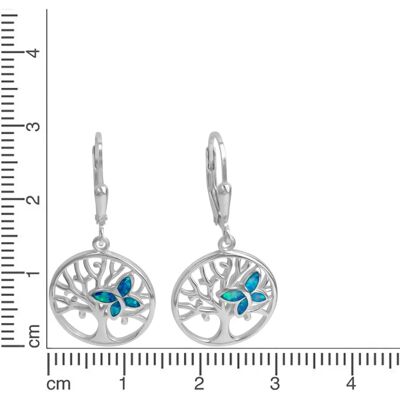 VIVANCE Sterlingsilber Blaue Opal Ohrhänger - Ohrringe VIVANCE Sterlingsilber Blaue Opal Ohrhänger - Ohrringe