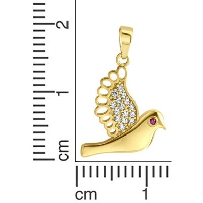 Firetti Gold 375 Anhänger - Zirkonia Schmuck Geschenk für Kleid Firetti Gold 375 Anhänger - Zirkonia Schmuck Geschenk für Kleid