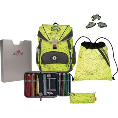 DerDieDas Neon Superflash Schulrucksack-Set - Leicht, Reflektierend, Ergonomisch DerDieDas Neon Superflash Schulrucksack-Set - Leicht, Reflektierend, Ergonomisch