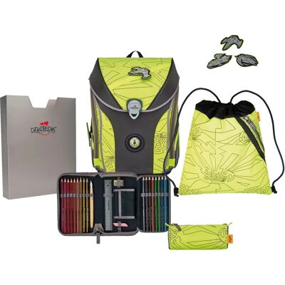 DerDieDas ErgoFlex Max Superflash Schulrucksackset - 5-teilig, inkl. Wechselbuttons, rotes Modell DerDieDas ErgoFlex Max Superflash Schulrucksackset - 5-teilig, inkl. Wechselbuttons, rotes Modell