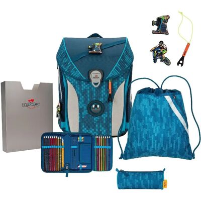 DerDieDas Ergoflex MAX Schulrucksack-Set - Blau - 5-teilig DerDieDas Ergoflex MAX Schulrucksack-Set - Blau - 5-teilig