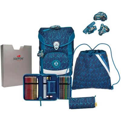 DerDieDas ErgoFlex Easy Set de Mochila Escolar - Azul Velocidad DerDieDas ErgoFlex Easy Set de Mochila Escolar - Azul Velocidad