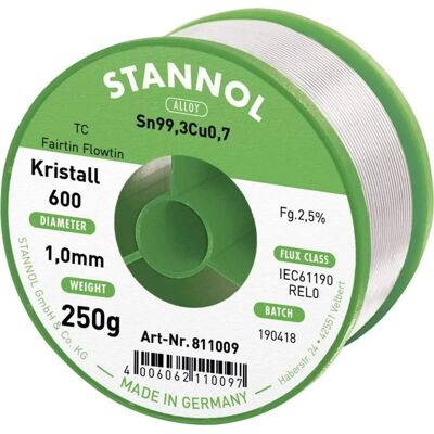 Loodvrije soldeerdraad Stannol REL0 250g 1mm Loodvrije soldeerdraad Stannol REL0 250g 1mm