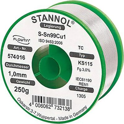 Fil de soudure sans plomb Stannol KS115 Fil de soudure sans plomb Stannol KS115