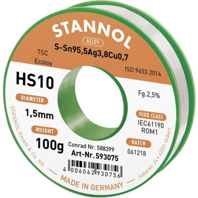 Loodvrije soldeerdraden Stannol HS10 2510 - SMD, 1,5mm Loodvrije soldeerdraden Stannol HS10 2510 - SMD, 1,5mm