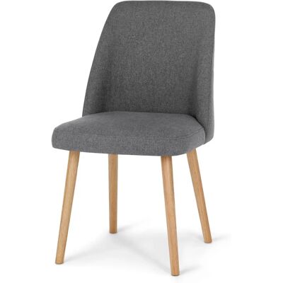 Tchibo - Gepolsterter Esszimmer-Stuhl - Grey - Oak natural - Chair Tchibo - Gepolsterter Esszimmer-Stuhl - Grey - Oak natural - Chair