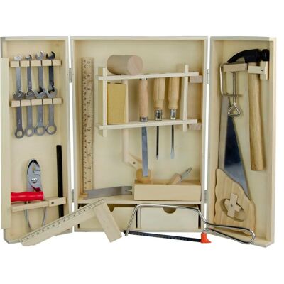 Coffre à outils en bois Pebaro 462 pour enfants - Ensemble éducatif - Publicité Coffre à outils en bois Pebaro 462 pour enfants - Ensemble éducatif - Publicité