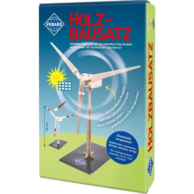 Peter Bausch PEBARO SOLAR Holzbausatz Windrad - 16 Teile Peter Bausch PEBARO SOLAR Holzbausatz Windrad - 16 Teile