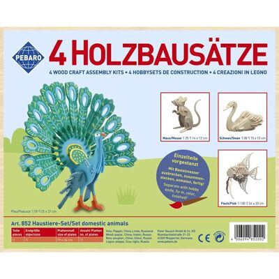 Donau Holzbausätze - Fisch, Schwan, 4 Haustiere Donau Holzbausätze - Fisch, Schwan, 4 Haustiere