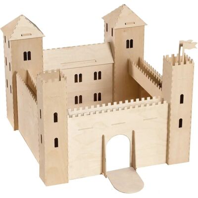 Donau Kit de Construction Bois - Château Modèle - Publicité Donau Kit de Construction Bois - Château Modèle - Publicité