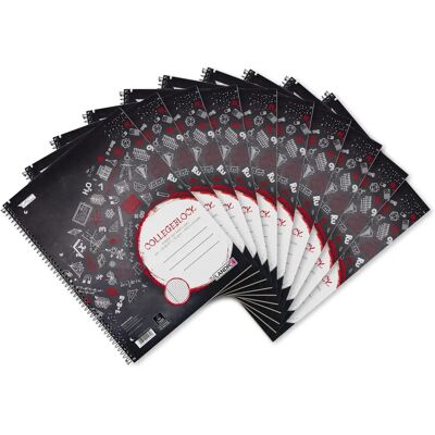 Cahier Landre A4 - 80 Feuilles - Noir - Cahiers Cahier Landre A4 - 80 Feuilles - Noir - Cahiers