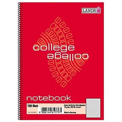 Landre A6 Notizbuch - Spiral, 160 Seiten, Kariert Landre A6 Notizbuch - Spiral, 160 Seiten, Kariert