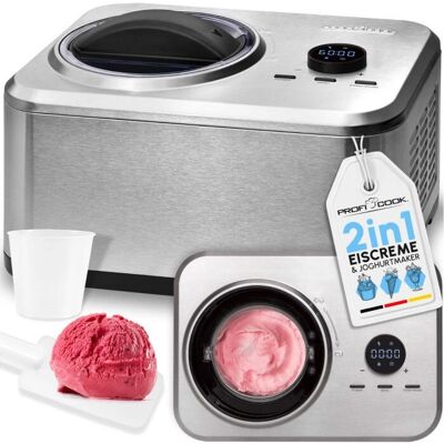ProfiCook PC-ICM 1268 - Prata - Máquina de Gelados ProfiCook PC-ICM 1268 - Prata - Máquina de Gelados