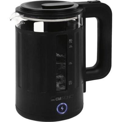 Clatronic - WK 3837 G - Schwarz - 1.7 L - Elektrischer Wasserkocher Clatronic - WK 3837 G - Schwarz - 1.7 L - Elektrischer Wasserkocher