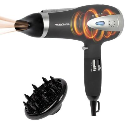Sèche-cheveux ProfiCare PC-HTD 3113 - Ionique, 2200 W, Noir - Publicité Sèche-cheveux ProfiCare PC-HTD 3113 - Ionique, 2200 W, Noir - Publicité