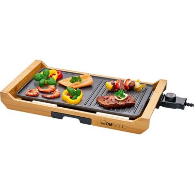 Clatronic TG 3697 Grelhador de Mesa Elétrico Bambu - Grill Clatronic TG 3697 Grelhador de Mesa Elétrico Bambu - Grill