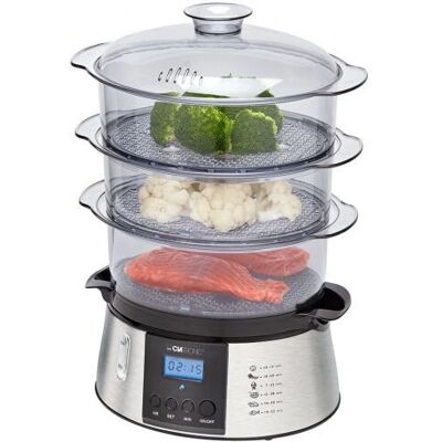 Clatronic DG 3547 - Nero, Inox - Cuocivapore elettrico Clatronic DG 3547 - Nero, Inox - Cuocivapore elettrico