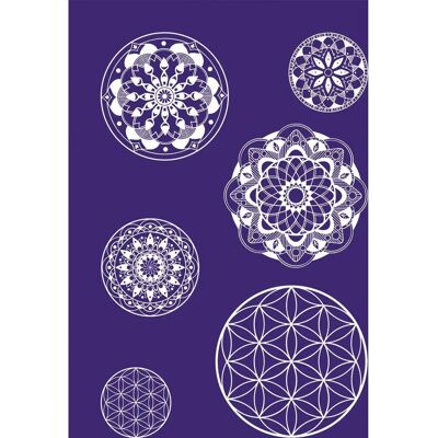Pochoir Mandala Rayher - Réutilisable, A4, Autocollant Pochoir Mandala Rayher - Réutilisable, A4, Autocollant