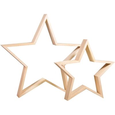Rayher 2 Molduras de Madeira Etoile - Decoração Estrela Rayher 2 Molduras de Madeira Etoile - Decoração Estrela