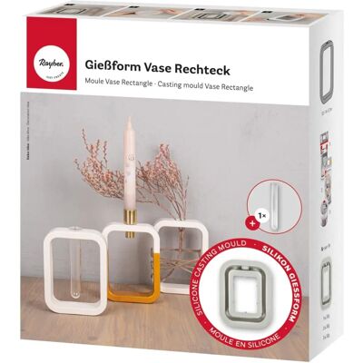Rayher Silikon Gießform "Vase Rechteck" Rayher Silikon Gießform "Vase Rechteck"