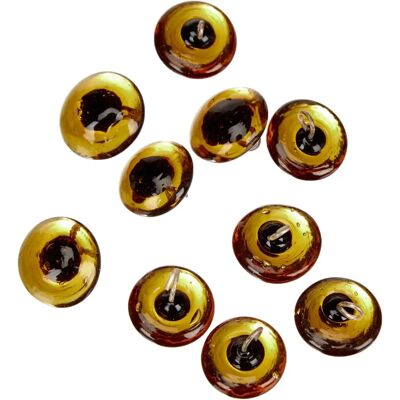 Yeux en verre pour animaux Rayher Hobby 12mm Paquet de 10 - Fournitures de bricolage Yeux en verre pour animaux Rayher Hobby 12mm Paquet de 10 - Fournitures de bricolage