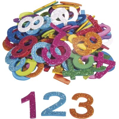 Rayher Model 30228000 Glitter Foam Numbers - Number Stickers Rayher Model 30228000 Glitter Foam Numbers - Number Stickers