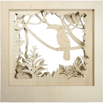 Rayher Cadre Décoratif en Bois 3D XL - Toucan Beige - Cadre - Publicité Rayher Cadre Décoratif en Bois 3D XL - Toucan Beige - Cadre - Publicité