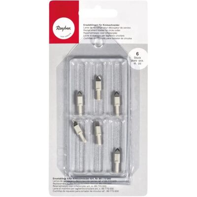 Ensemble de lames de rechange Rayher pour coupe-circulaire - 6 pièces Ensemble de lames de rechange Rayher pour coupe-circulaire - 6 pièces