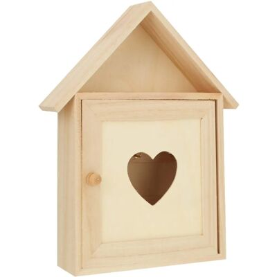 Rayher FSC Key Cabinet - Heart Window - 17x5x21cm Rayher FSC Key Cabinet - Heart Window - 17x5x21cm