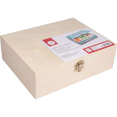 Rayher Naturholz Teebox mit 6 Fächern Rayher Naturholz Teebox mit 6 Fächern
