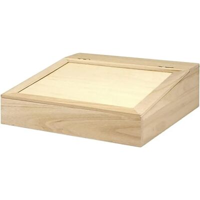 Rayher Förvaringslåda - FSC-trä med lock - 24x24x12cm - 4 fack Rayher Förvaringslåda - FSC-trä med lock - 24x24x12cm - 4 fack