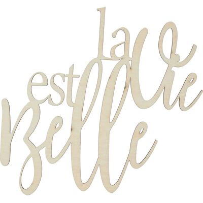 Rayher Panneau en Bois "La vie est belle" - Décoration murale Rayher Panneau en Bois "La vie est belle" - Décoration murale