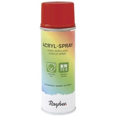 Rayher - 34145287 - Rouge - 200 ml - Spray acrylique - Publicité Rayher - 34145287 - Rouge - 200 ml - Spray acrylique - Publicité
