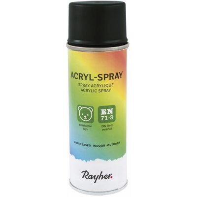 Rayher - 34145576 - Noir - 200 ml - Spray peinture acrylique - Publicité Rayher - 34145576 - Noir - 200 ml - Spray peinture acrylique - Publicité