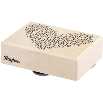 Timbro a forma di cuore in legno d'acero Rayher - 5x7 cm per hobby Timbro a forma di cuore in legno d'acero Rayher - 5x7 cm per hobby