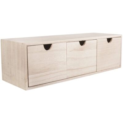 Rayher Cajonera de Madera Natural - 3 Cajones - 37,5x13x11,5cm Rayher Cajonera de Madera Natural - 3 Cajones - 37,5x13x11,5cm