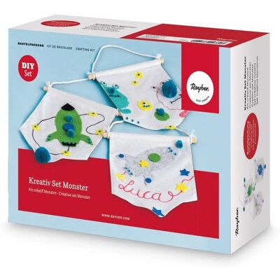 Kit creativo bandierina mostro Rayher - 21x18cm Kit creativo bandierina mostro Rayher - 21x18cm